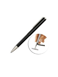 Długopis z pieczątką Heri Classic 3102 czarny nikiel w etui