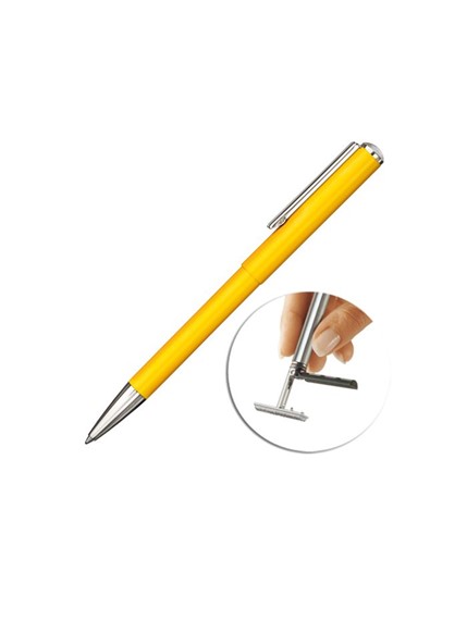 Długopis z pieczątką Heri Classic 3107 żółty w etui
